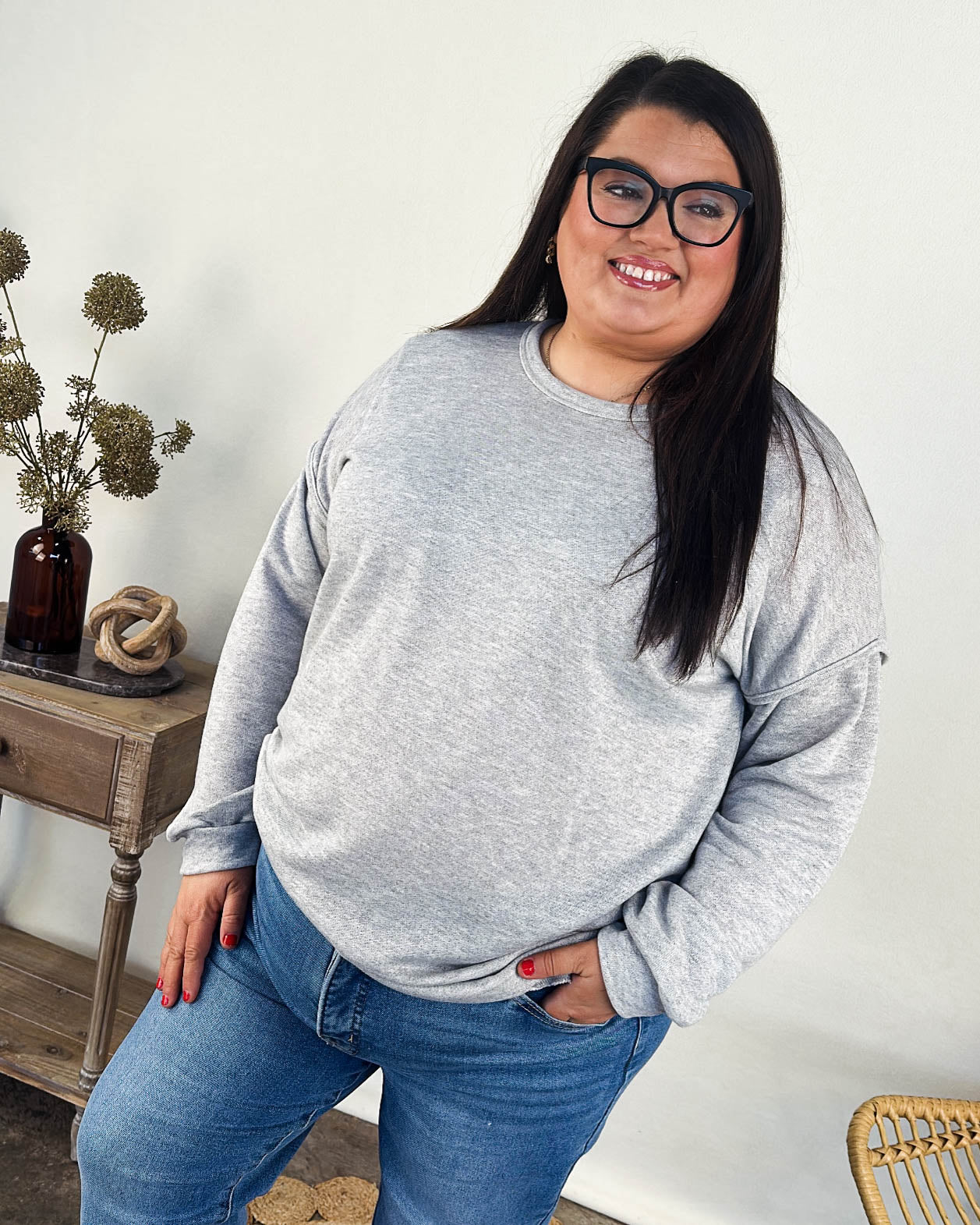 Moonstruck Contrast Knit Top