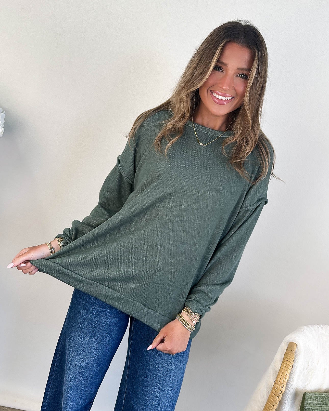 Moonstruck Contrast Knit Top