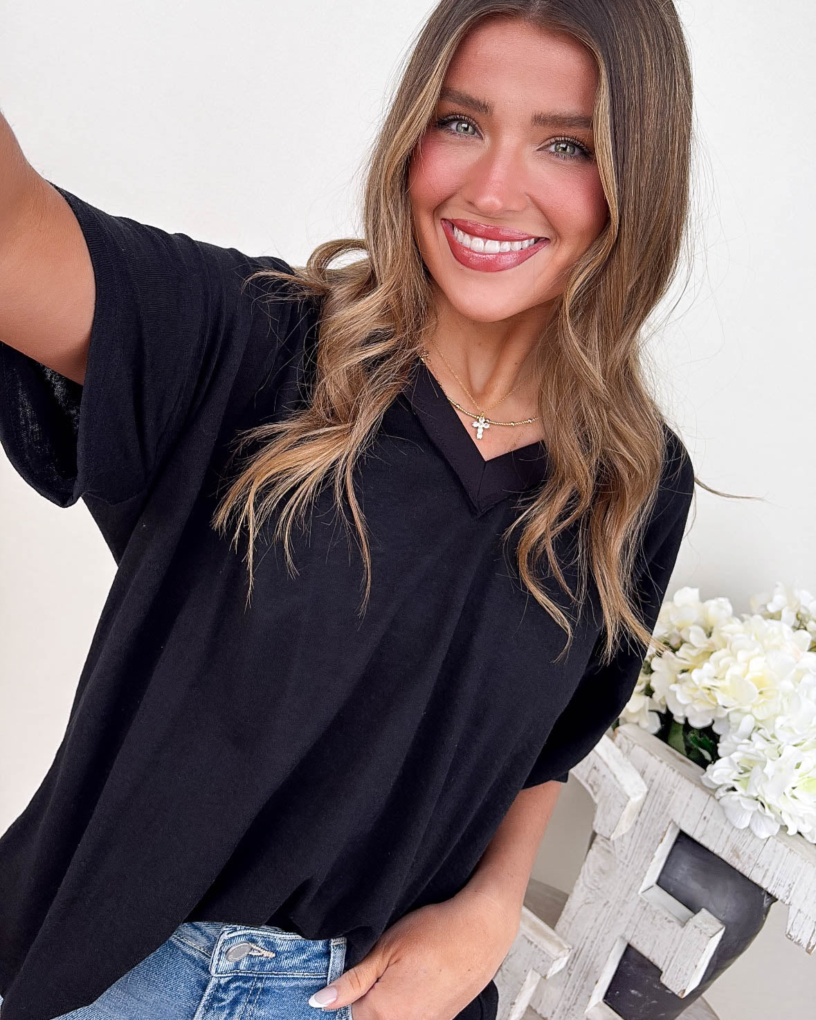 Subtle Shift Slub Knit Exposed Seam Tee