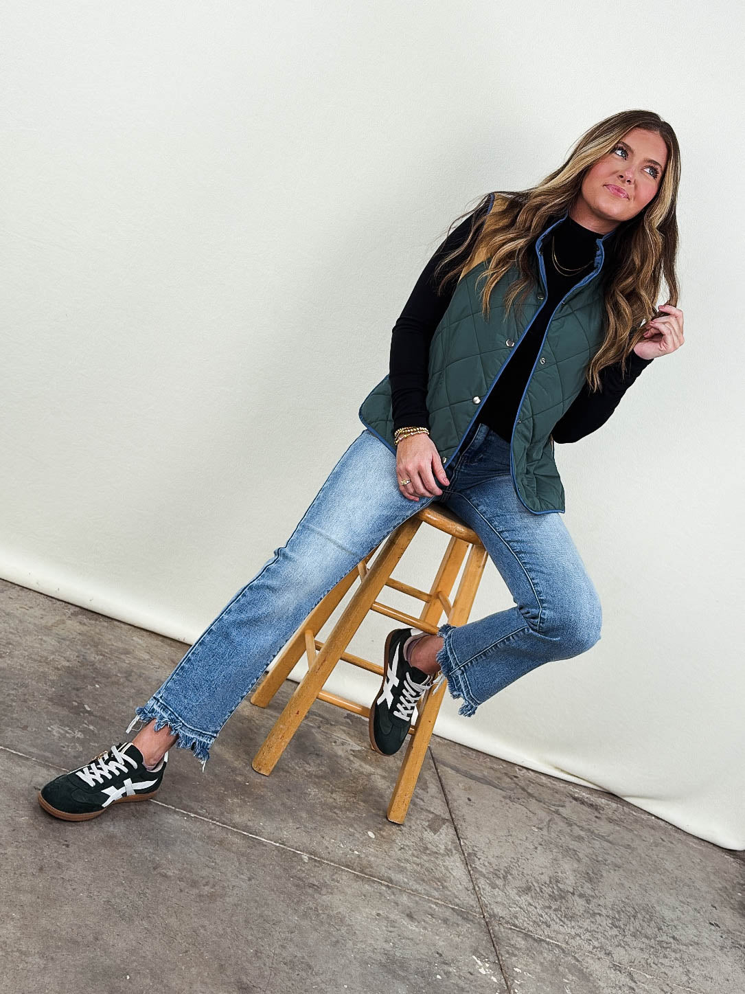 On The Horizon Quilted Color Block Vest