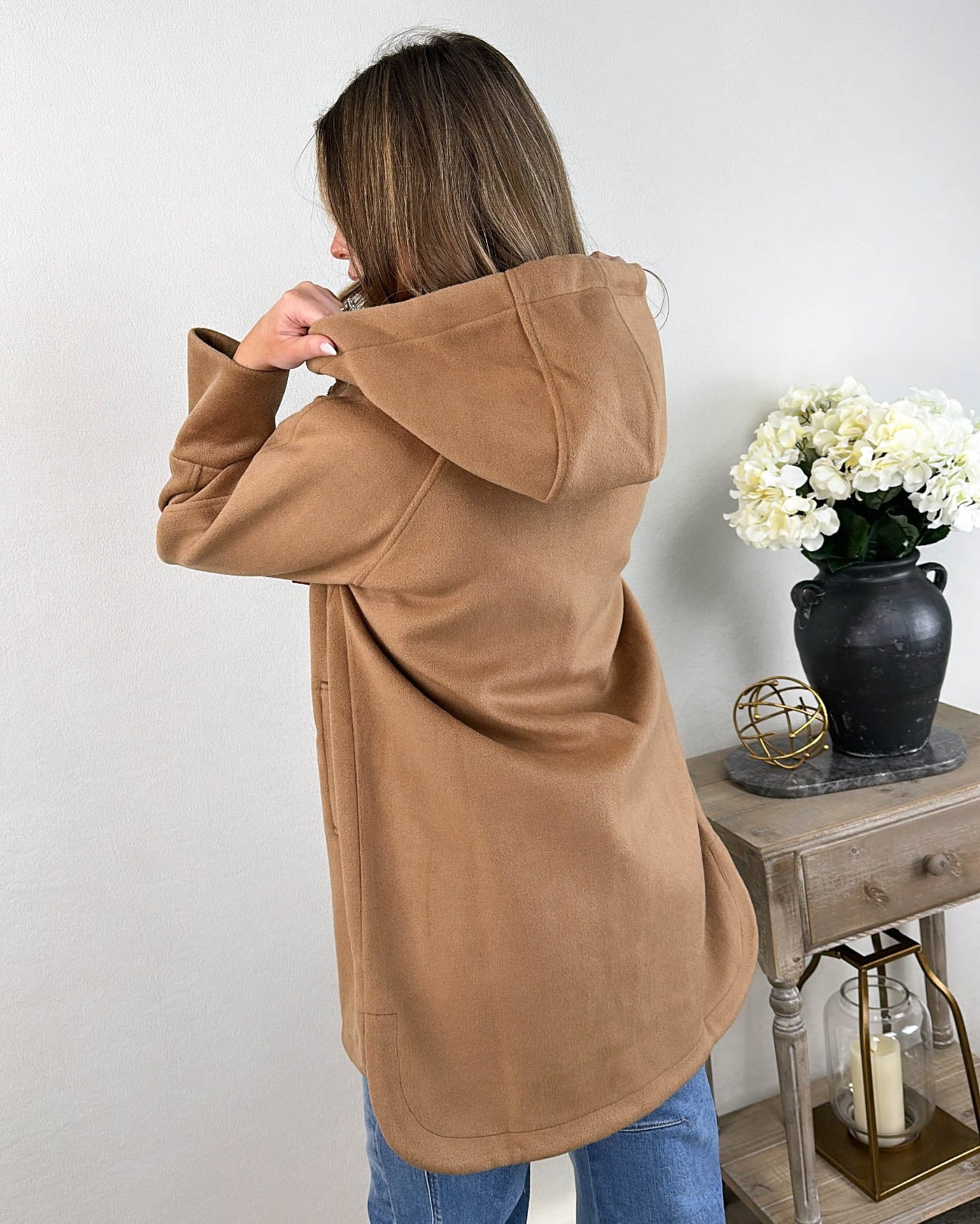 Winter Wander Brushed Knit Hooded Coat