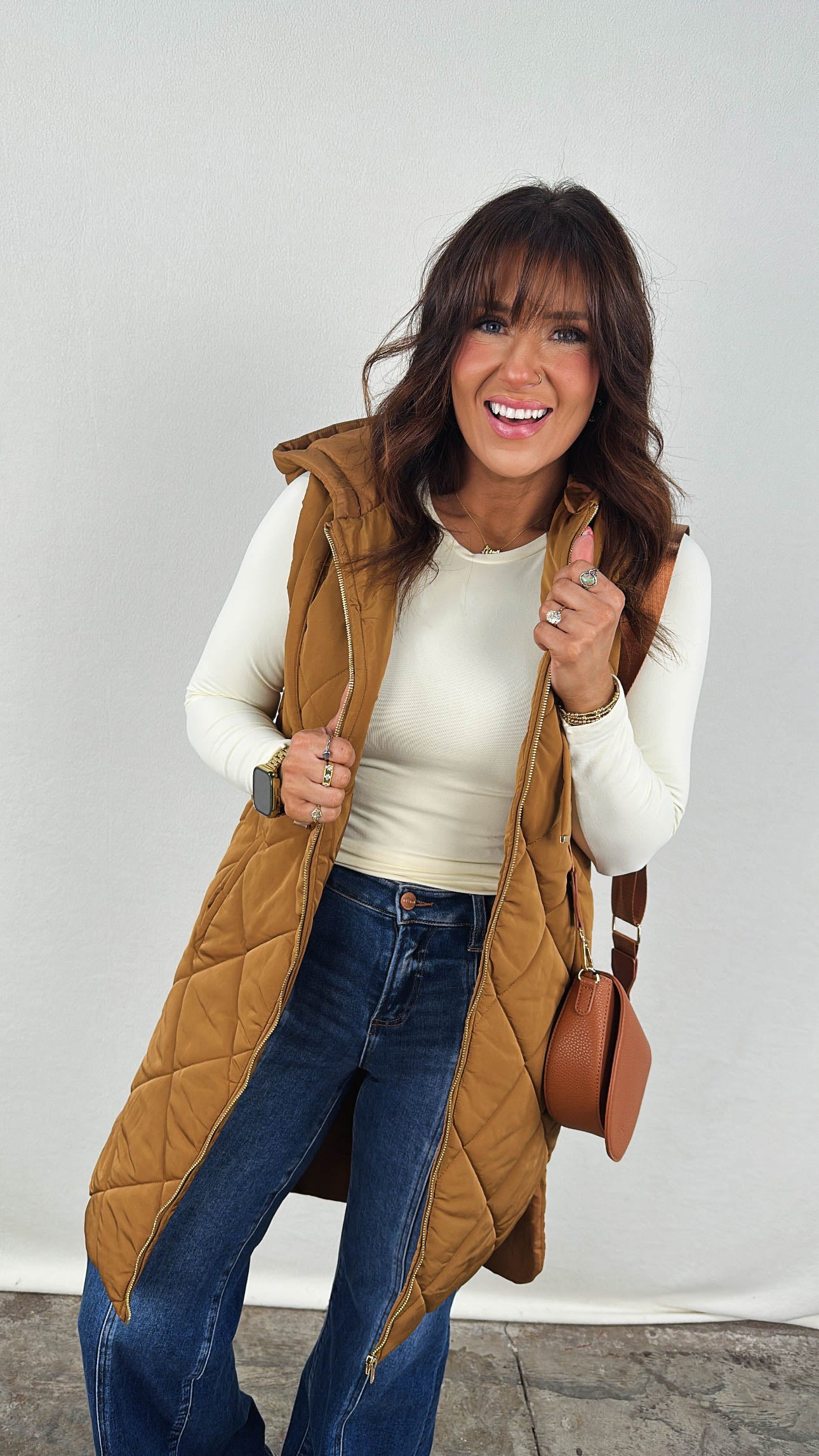 The Berkshire Quilted Hooded Long Vest