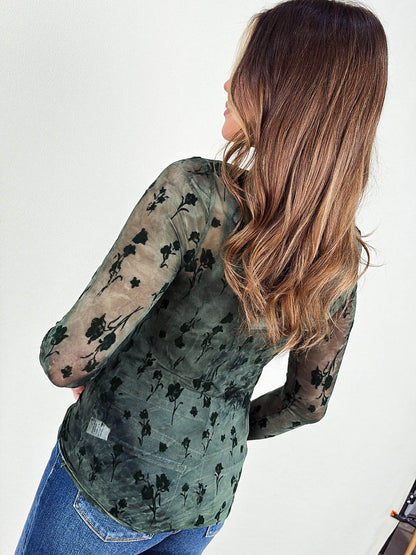Astoria Floral Mesh Layering Top