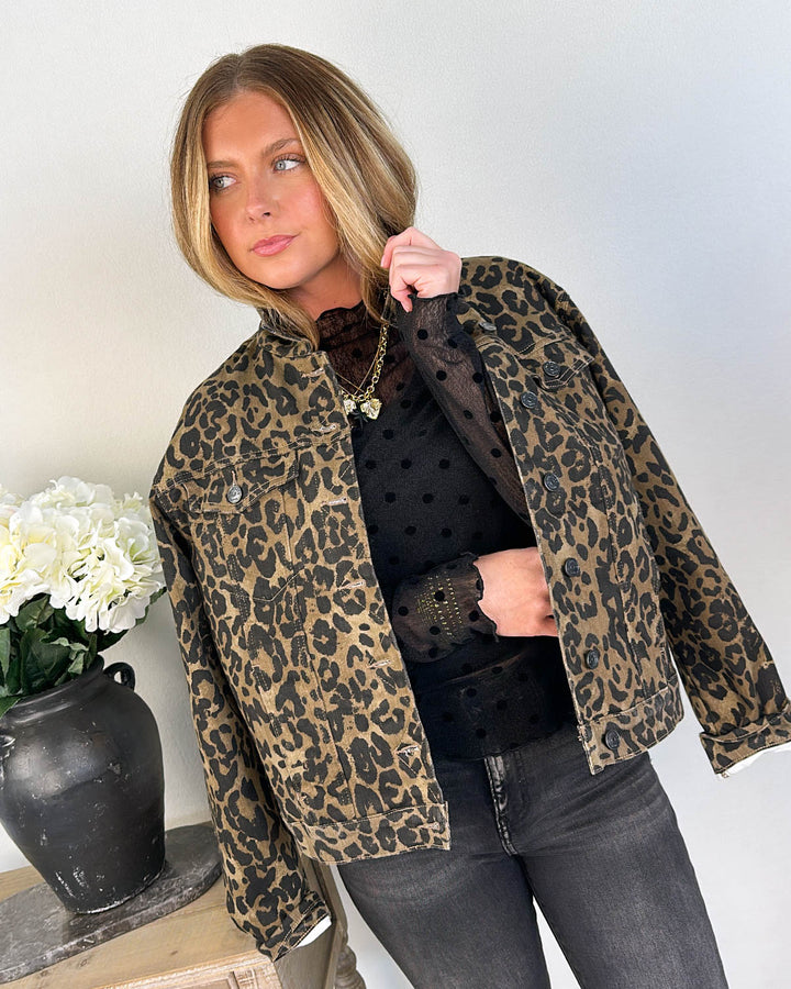 Judy Blue Kenya Leopard Twill Jacket