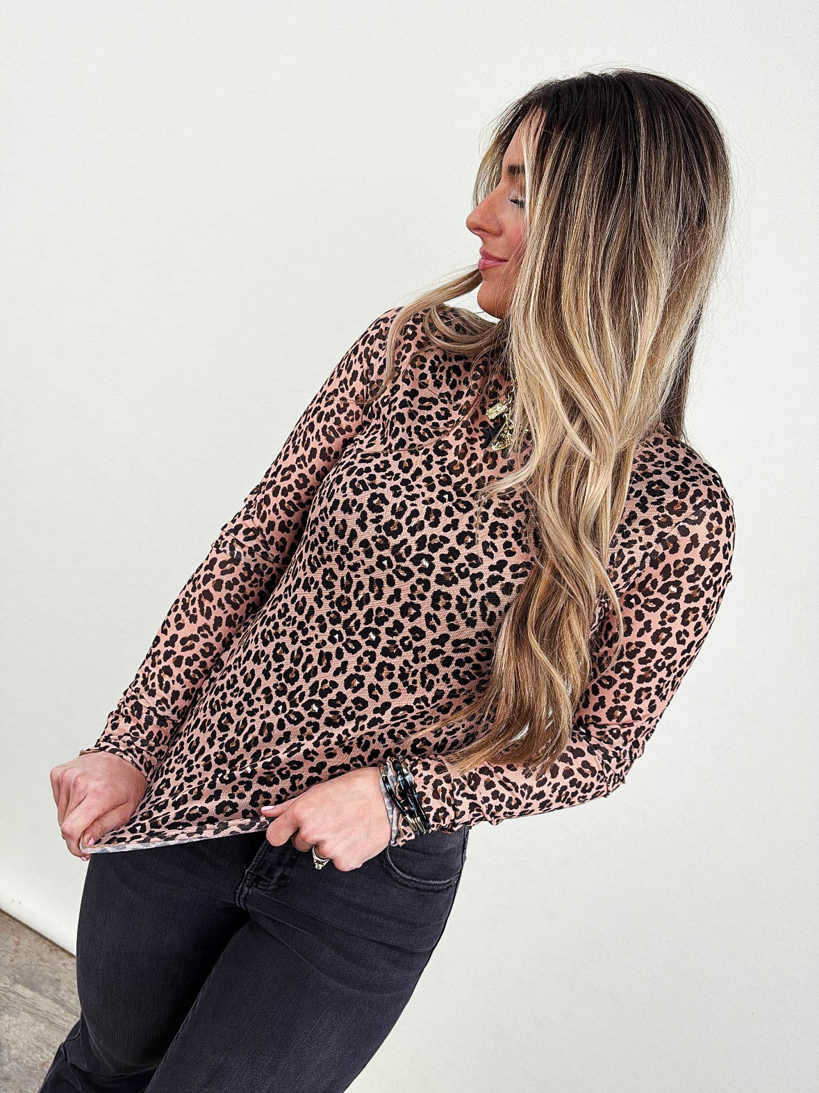 The Keigan Printed Mesh Layering Top