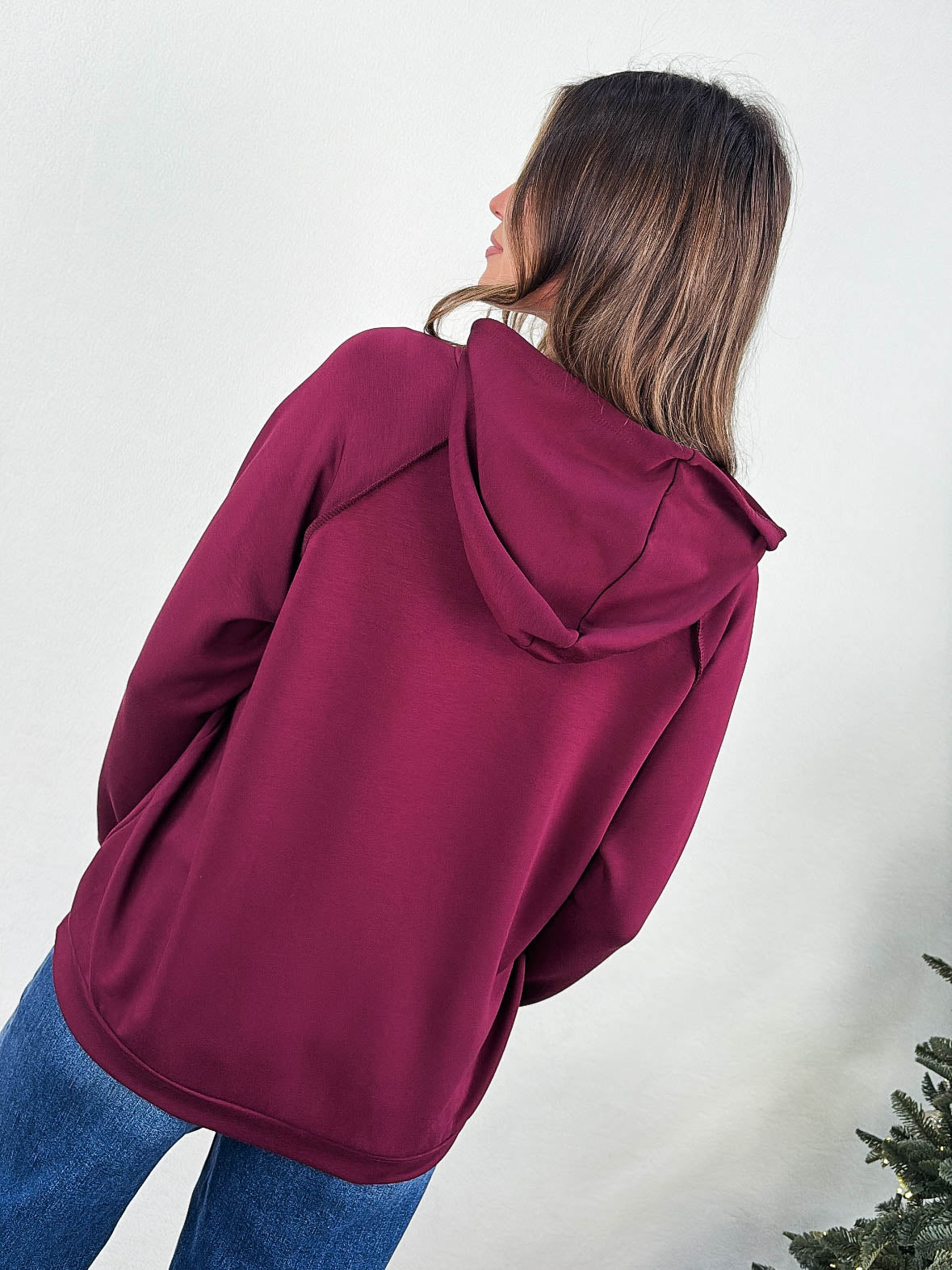 Weekend Away Scuba Drawstring Hooded Pullover