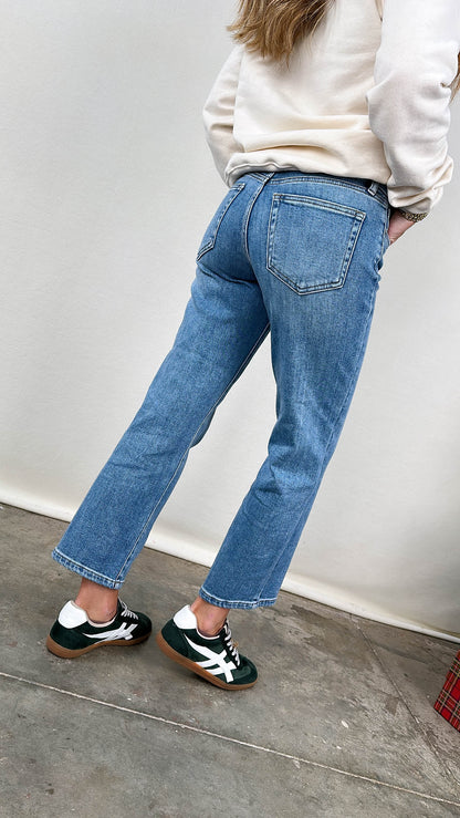 Just USA | Chassidy Mid Rise Crop Straight Leg Jeans