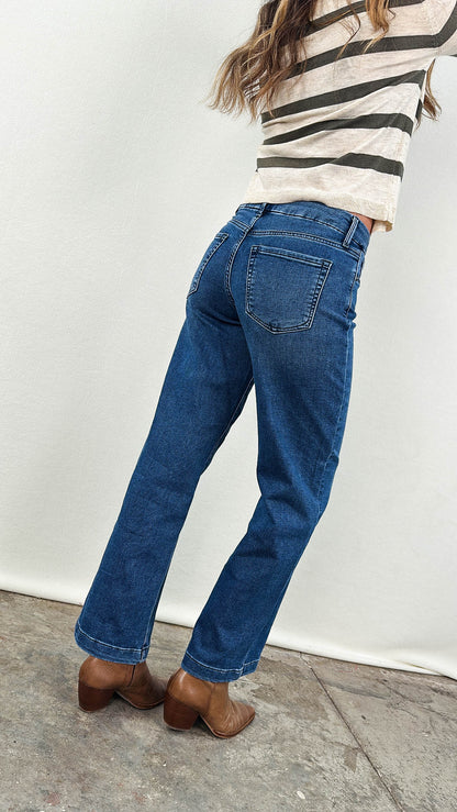 Just USA | Ainsley Mid Rise Wide Leg Jeans