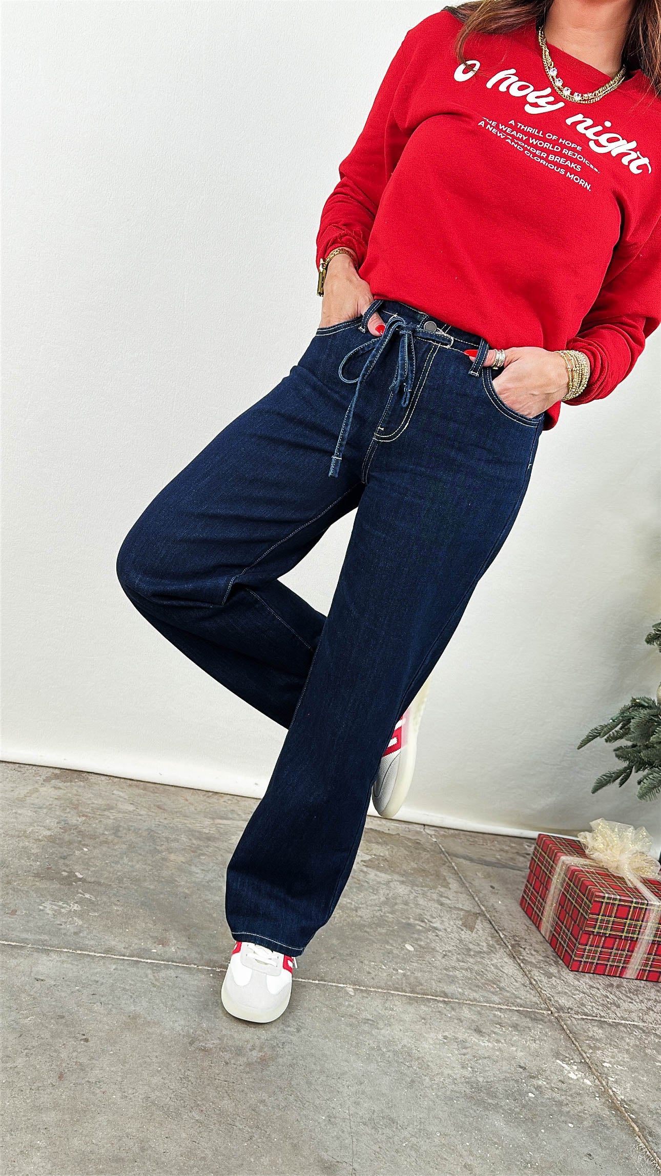 JBD | Laurence High Rise Drawstring Wide Leg Jeans