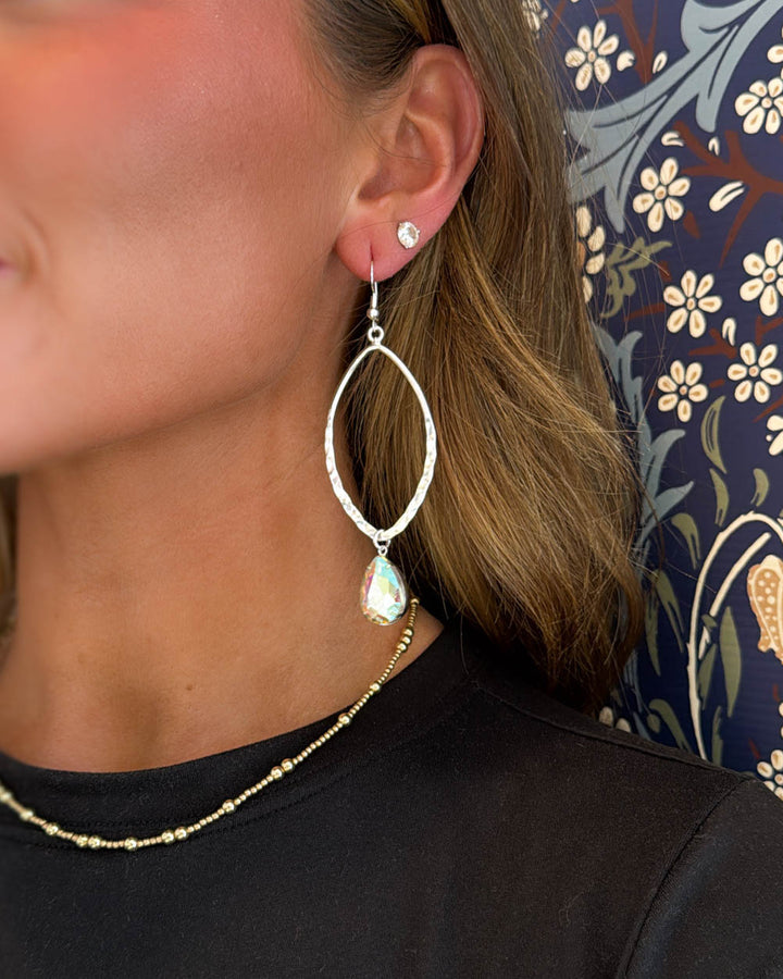 Step Aside CZ Charm Dangle Earrings