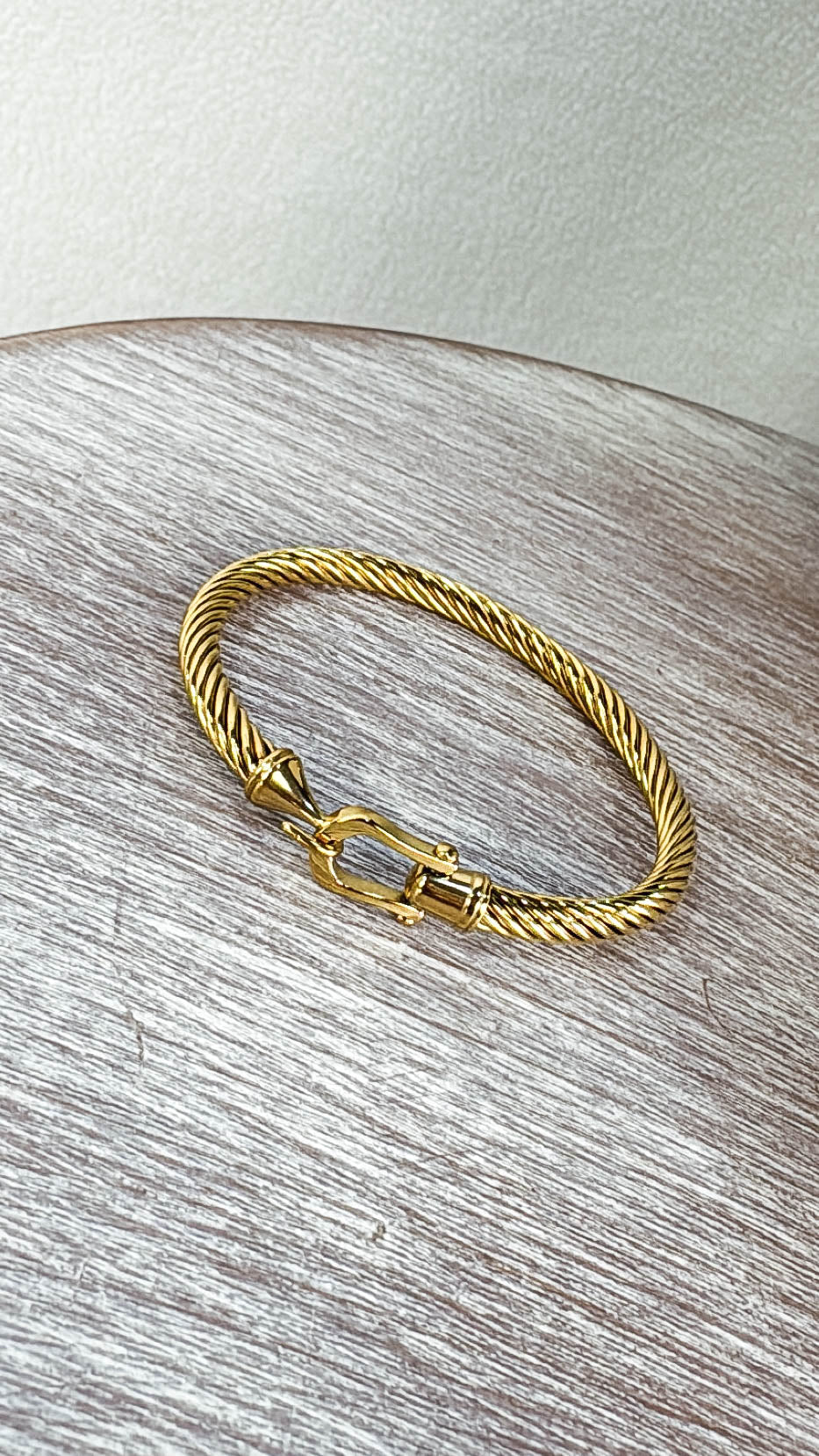 Over The Moon Twist Bangle Bracelet