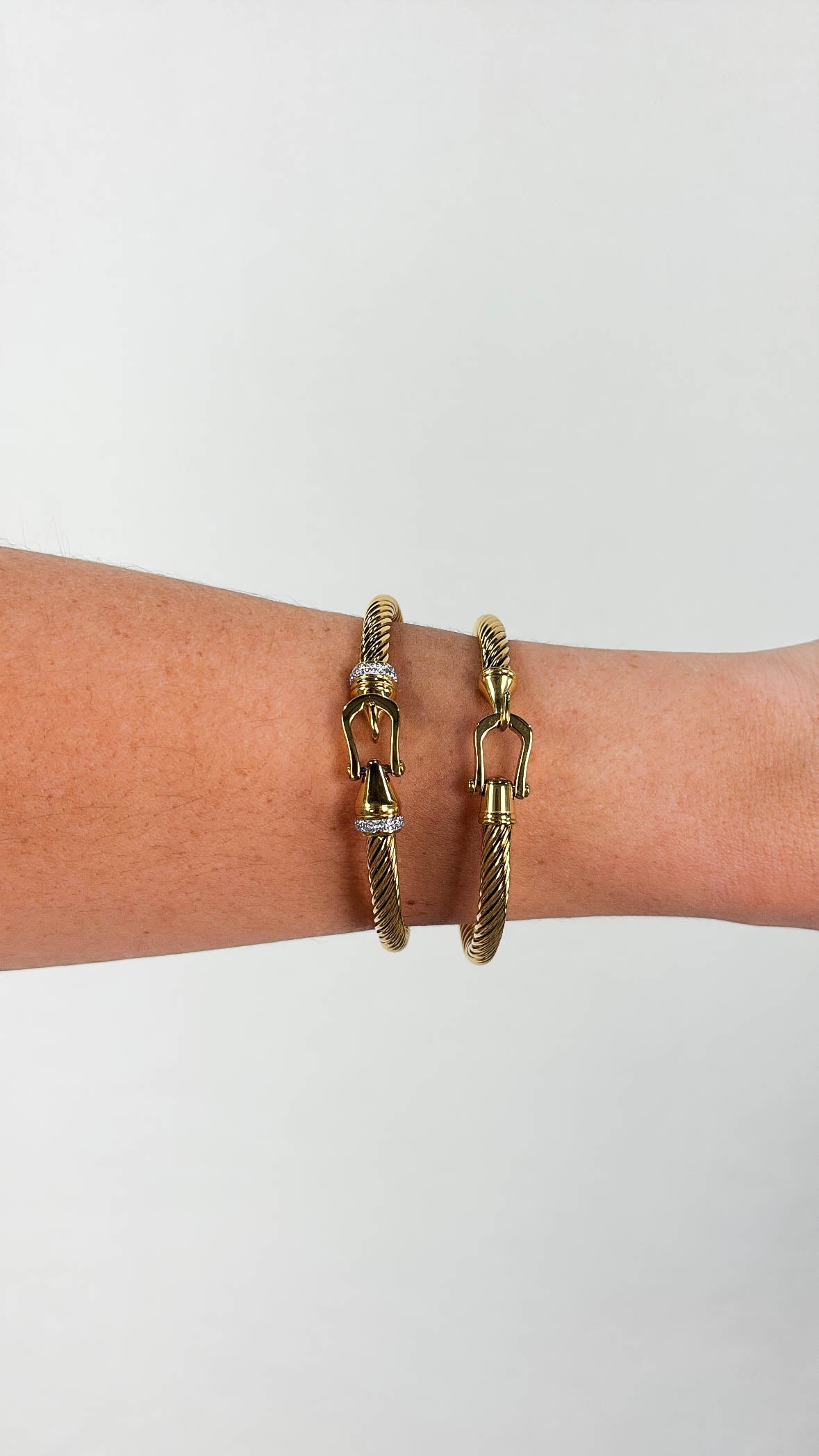 Over The Moon Twist Bangle Bracelet