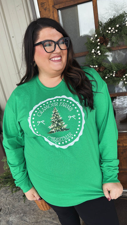 Glamour Farms Christmas Long Sleeve Graphic Tee
