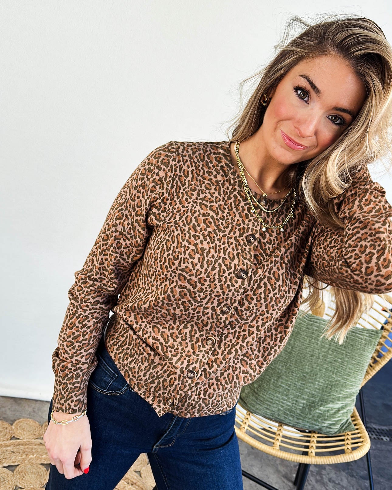 The Purr-Fect Leopard Sweater Cardigan