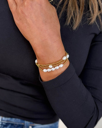 Pearl Beaded Bracelet Set