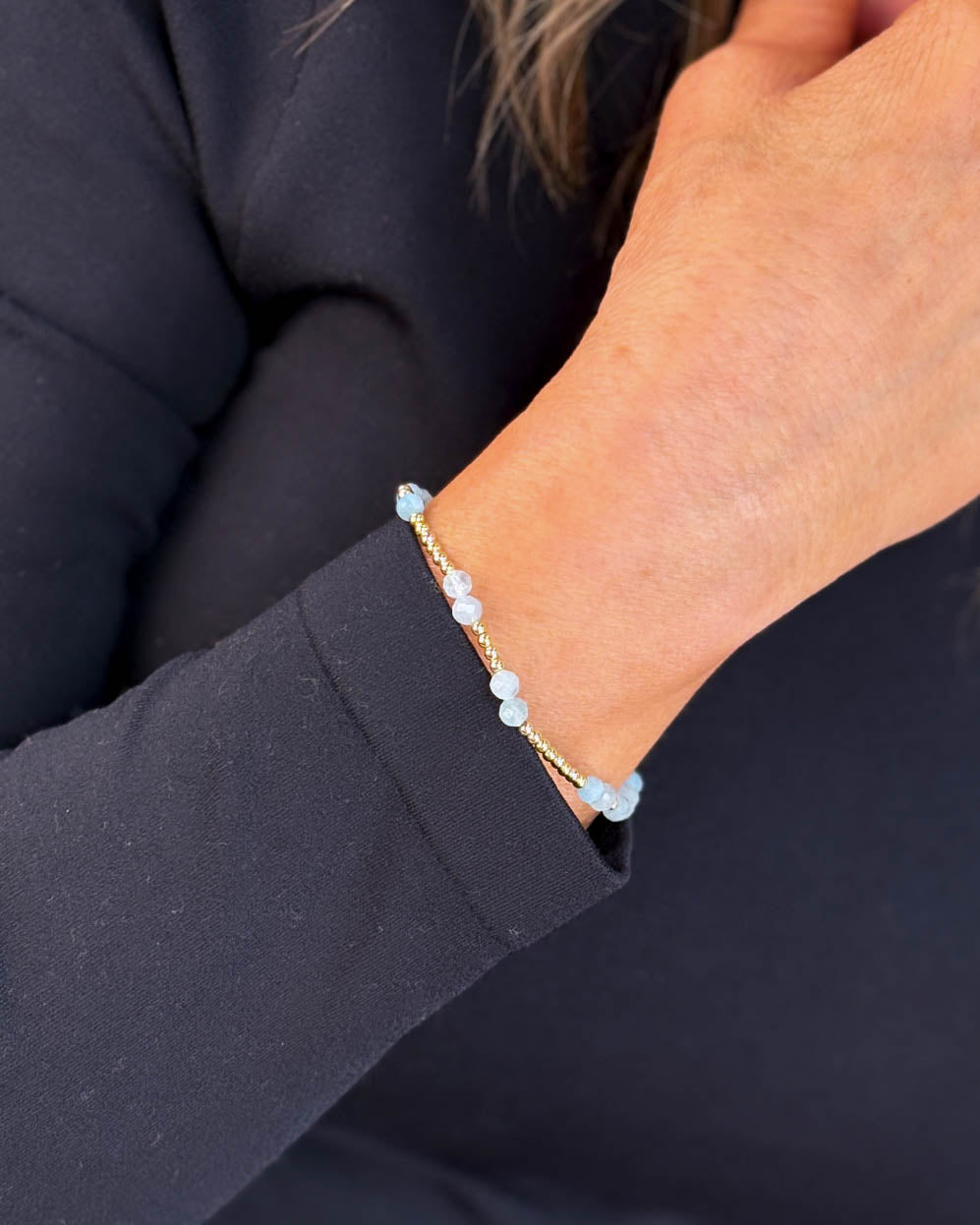 Poppy Blue Beaded Bracelet