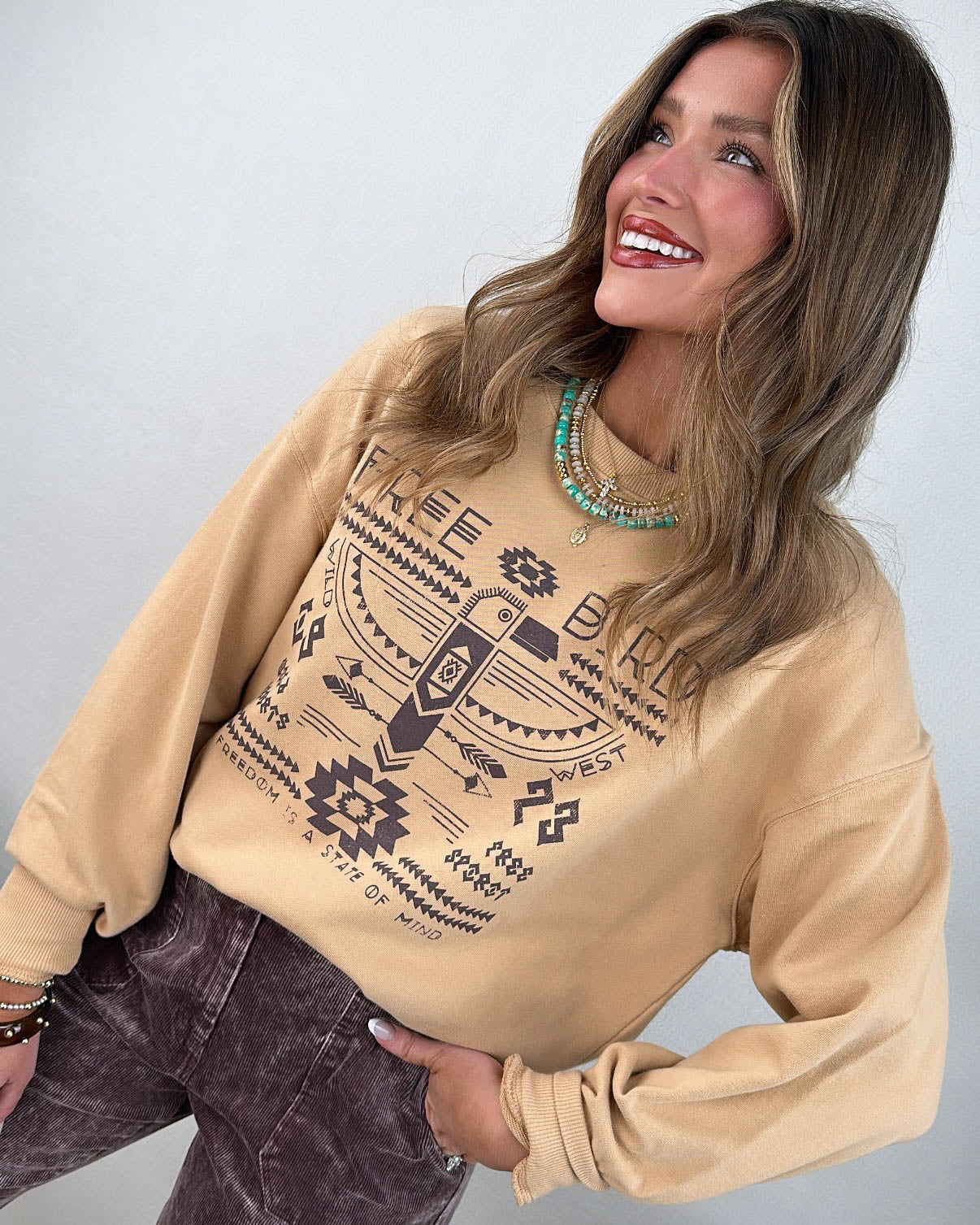 Free Bird Wild West Graphic Sweatshirt
