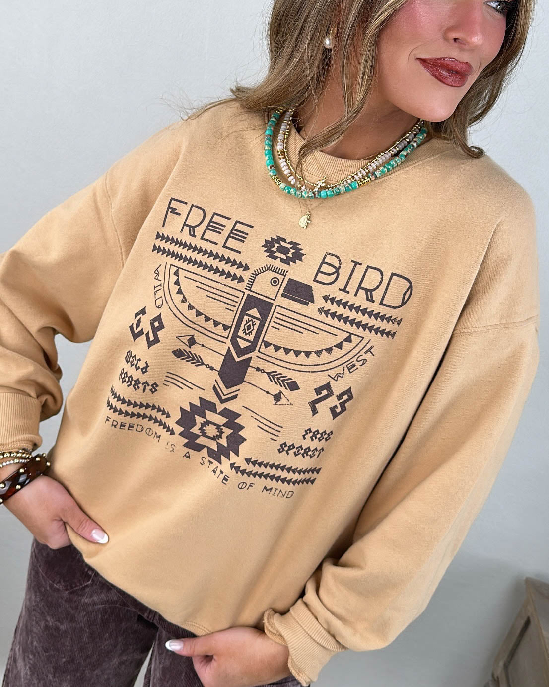 Free Bird Wild West Graphic Sweatshirt