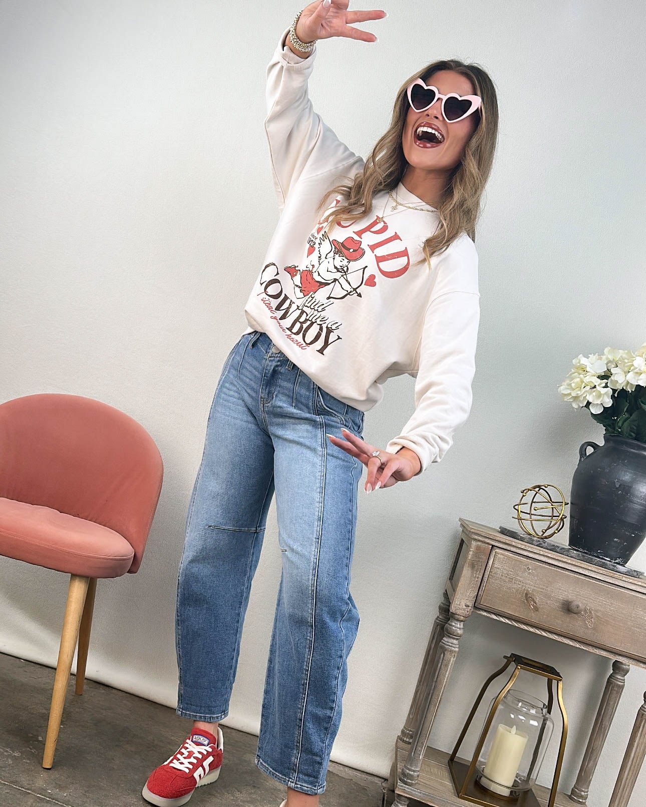 Cupid Cowboy Graphic Sweatshirt