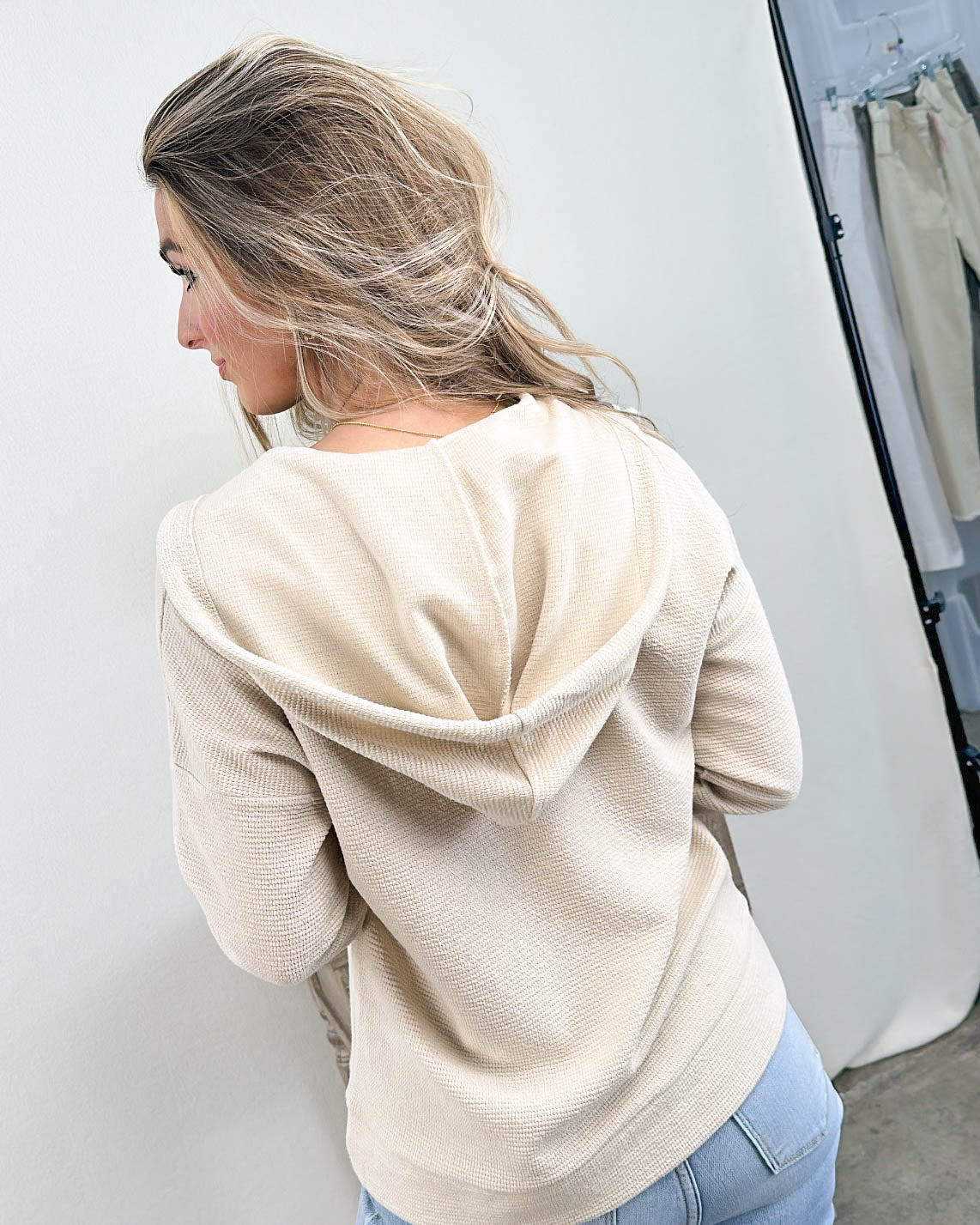 College Days Quarter Zip Hooded Top