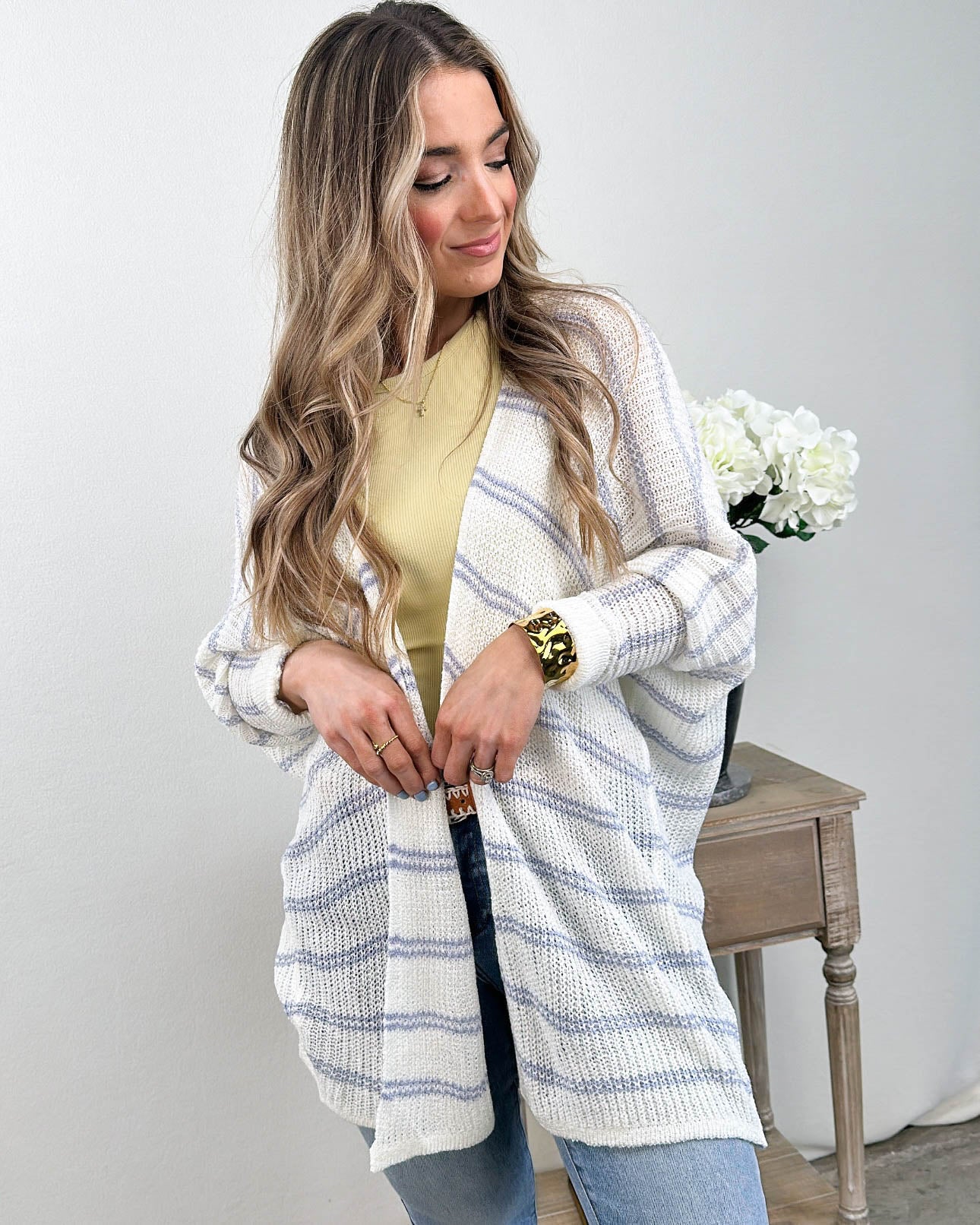 Ansley Lightweight Striped Cardigan