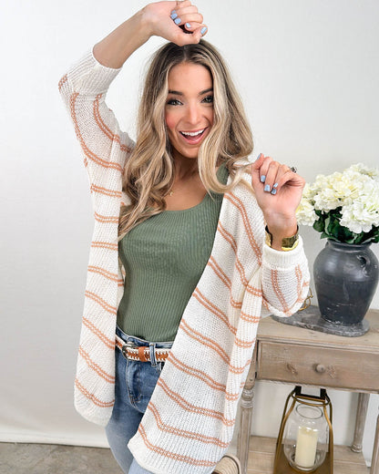 Ansley Lightweight Striped Cardigan
