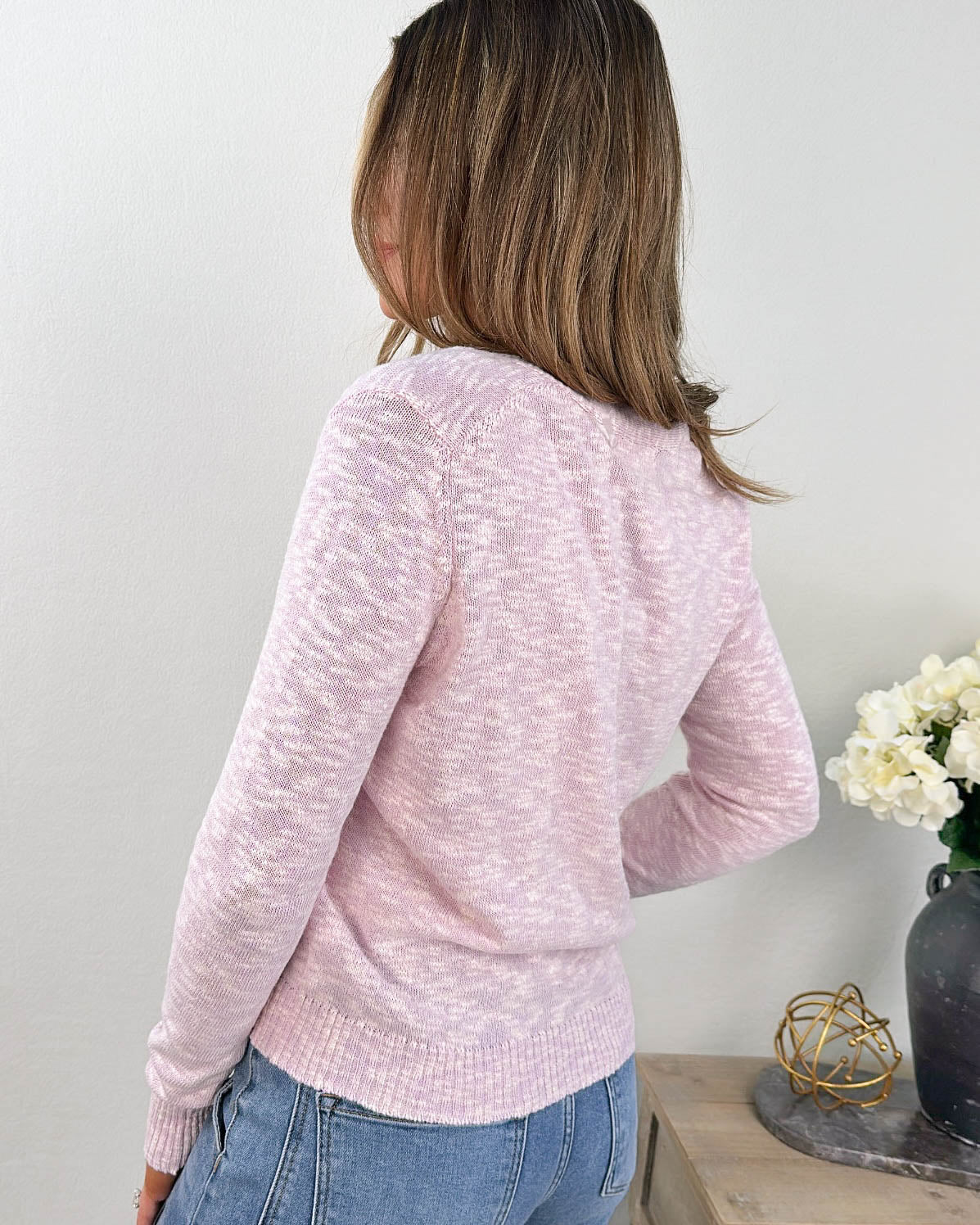 Sweet Spring Slub Knit Button Up Cardigan