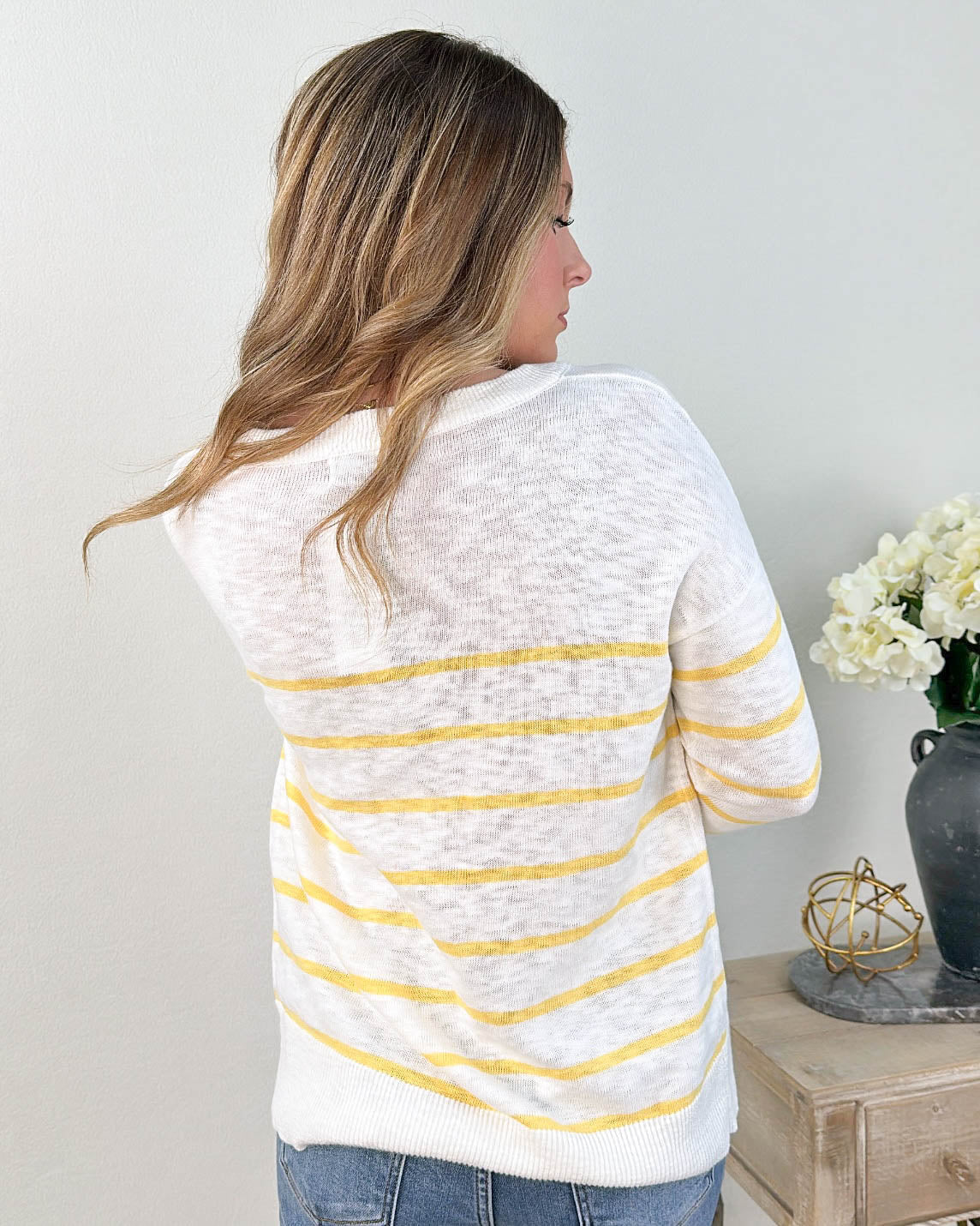 On The Line Striped Pocket Sweater