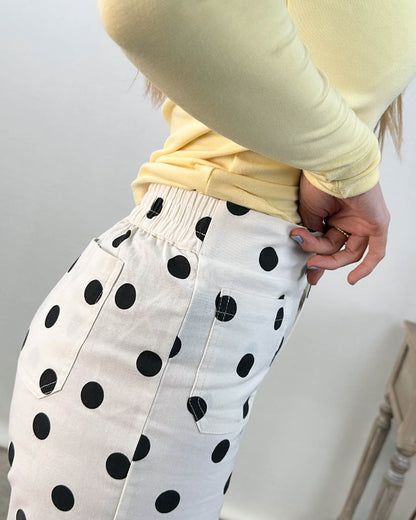 The Parisian Polka Dot High Waist Crop Pants
