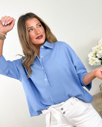 Lounge Life Half Button Shirt