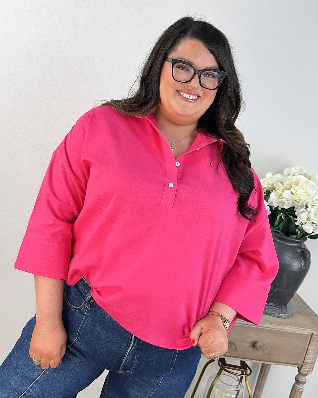 Lounge Life Half Button Shirt