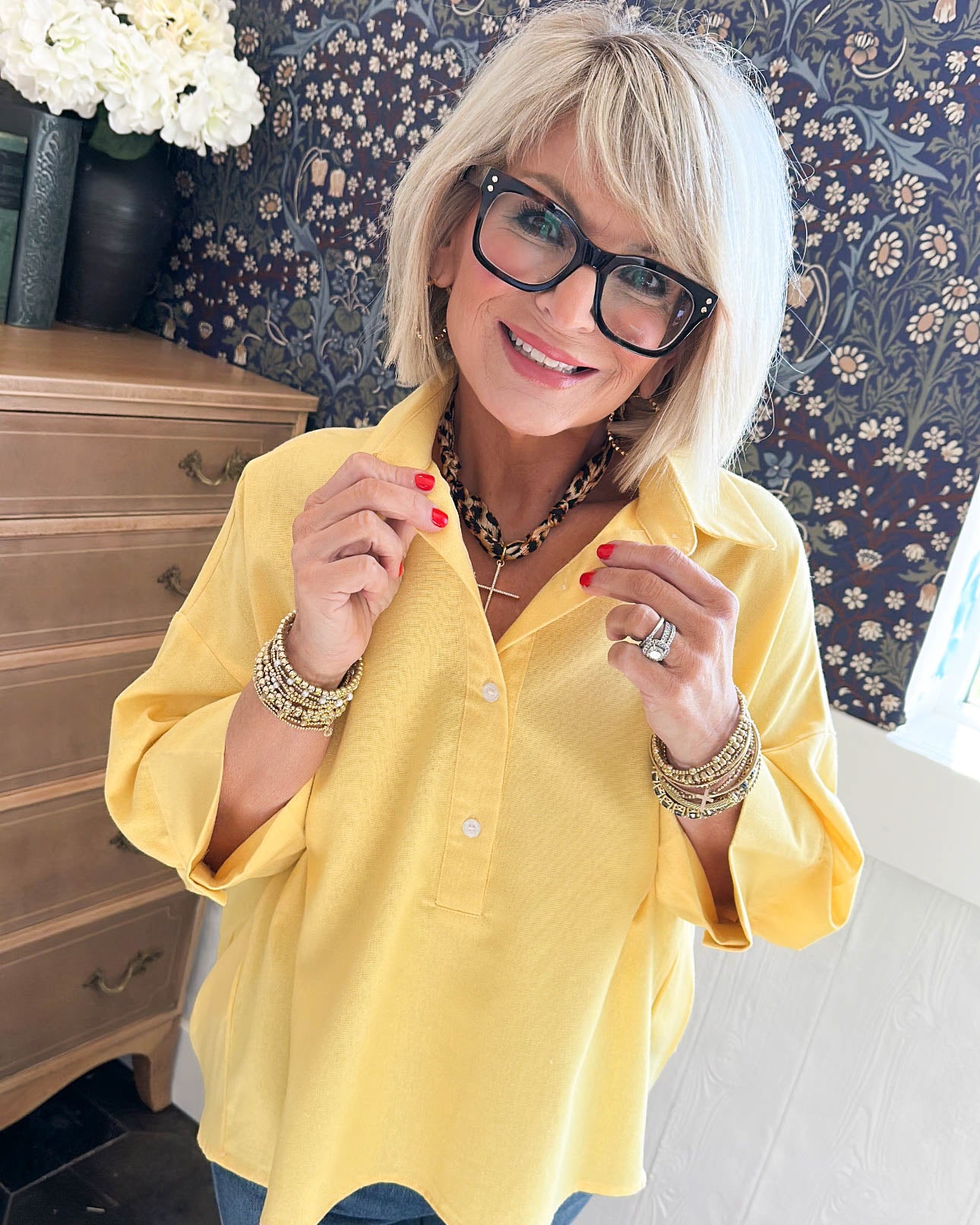 Lounge Life Half Button Shirt