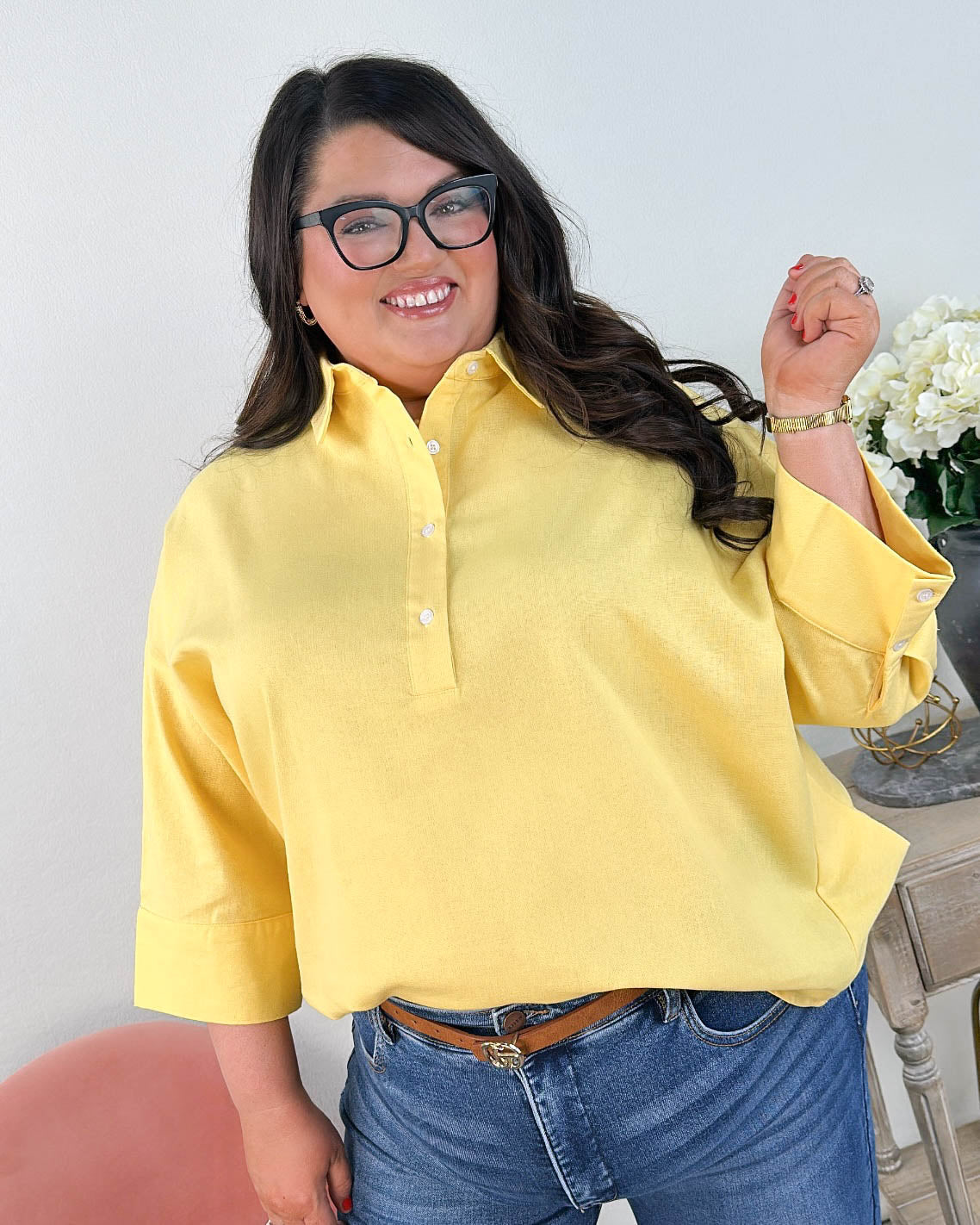 Lounge Life Half Button Shirt