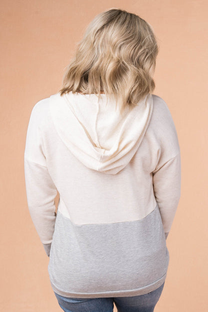 Reverse Knit Henley Hooded Top *Final Sale*