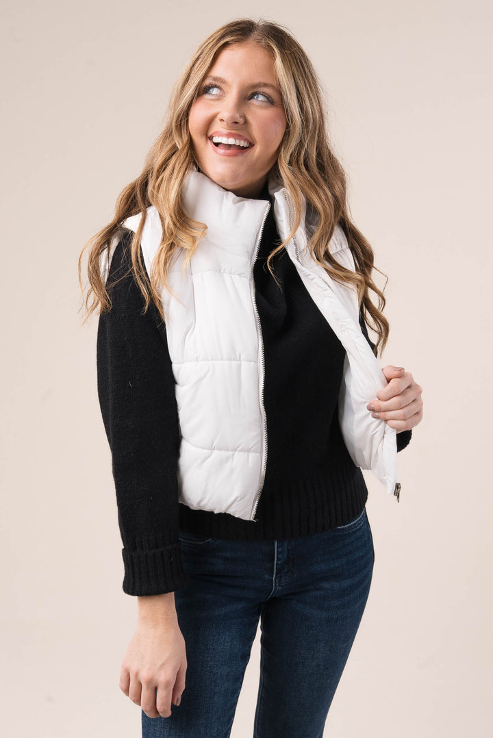 High Neck Puffer Vest *Final Sale*