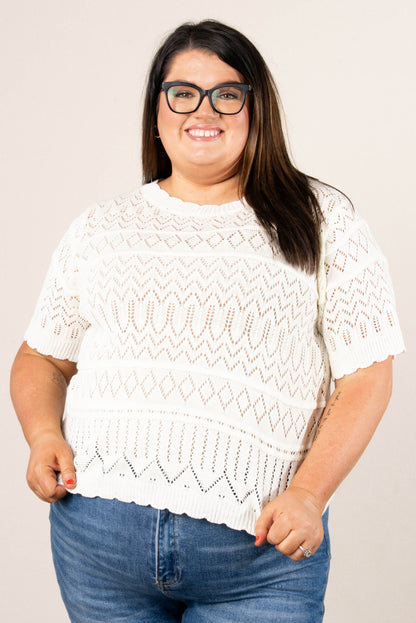 Crocheted Open Knit Top