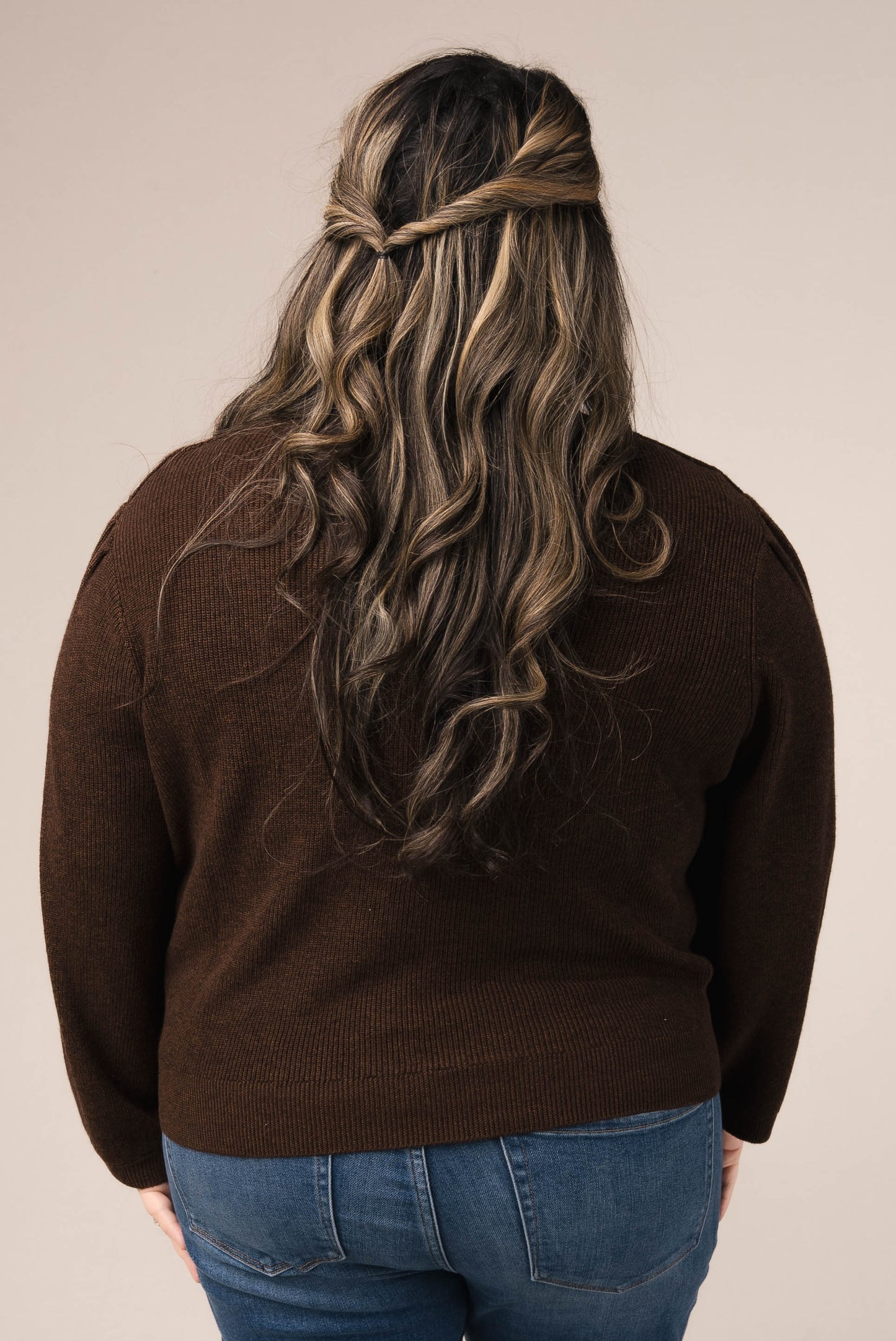 Pleated Shoulder Sweater