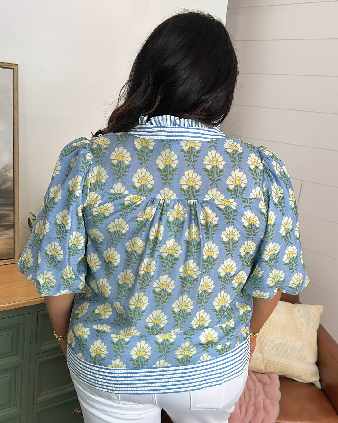 Fanfare Floral Border Print Blouse