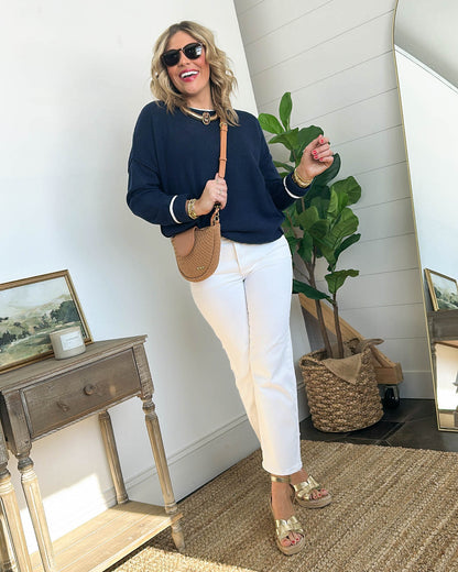 Mix It Up Contrast Trim Sweater