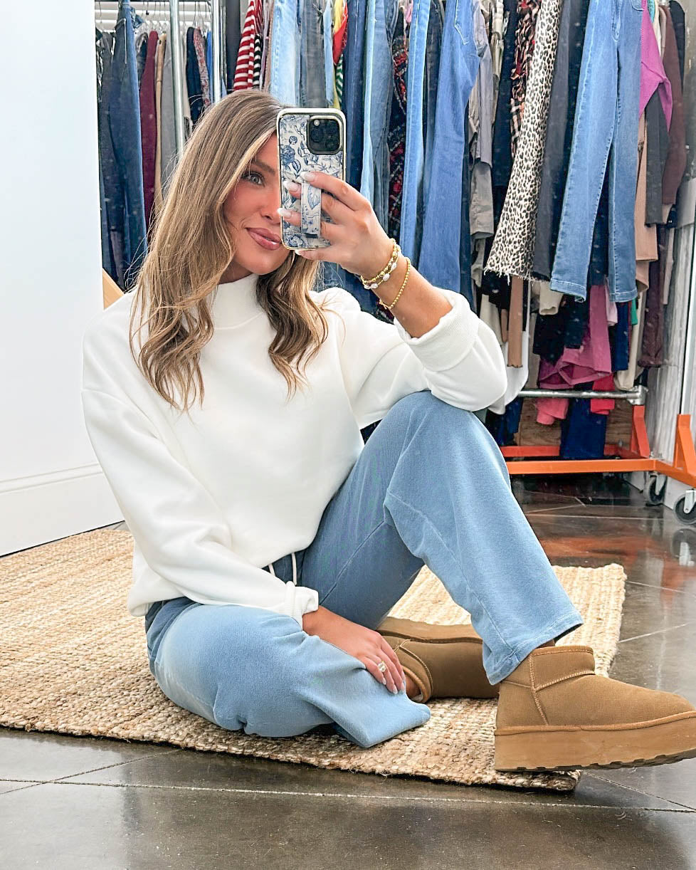 Coffee Run French Terry Drawstring Pants