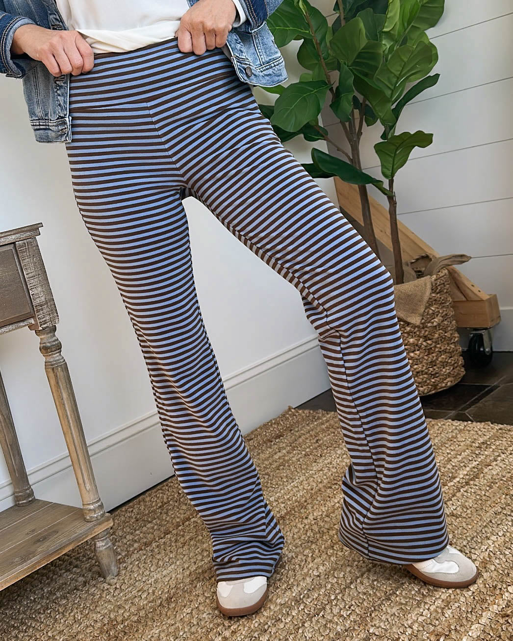 Wind Down Striped Bootcut Lounge Pants
