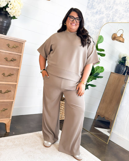 Chill Mode Ribbed Top + Wide Leg Lounge Set