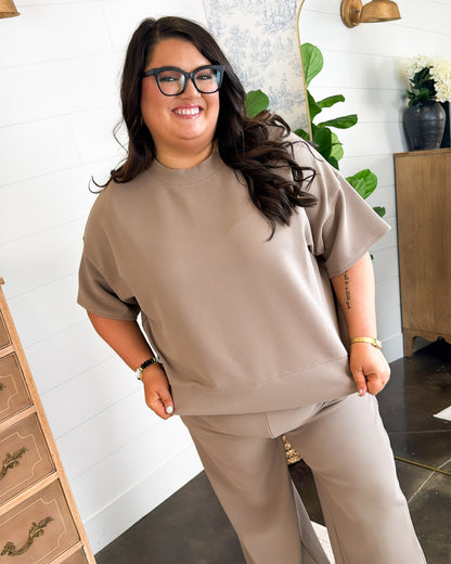 Chill Mode Ribbed Top + Wide Leg Lounge Set