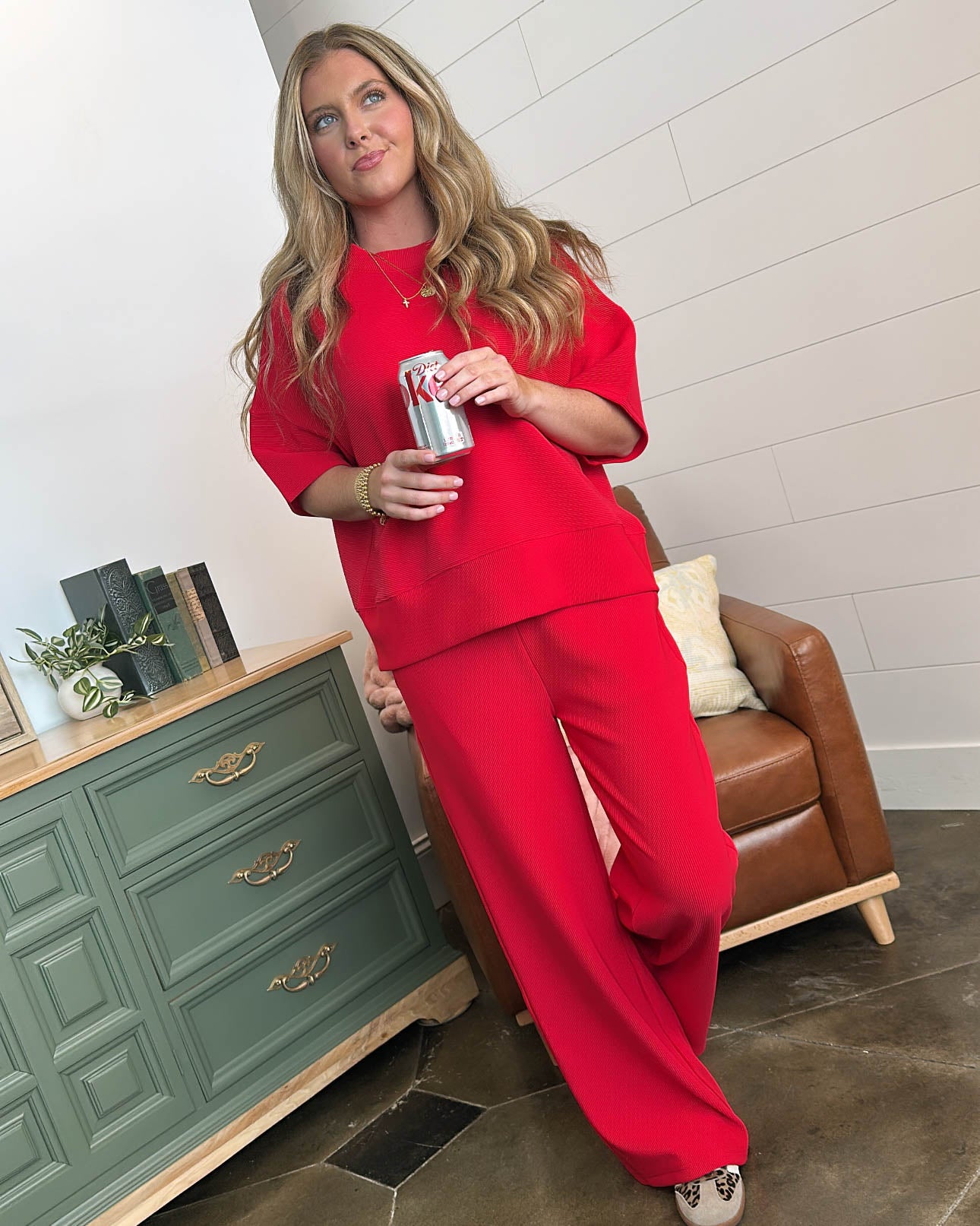 Chill Mode Ribbed Top + Wide Leg Lounge Set