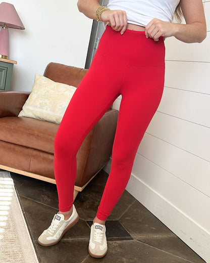 Weekend Plans High Waist Microfiber Ankle Leggings