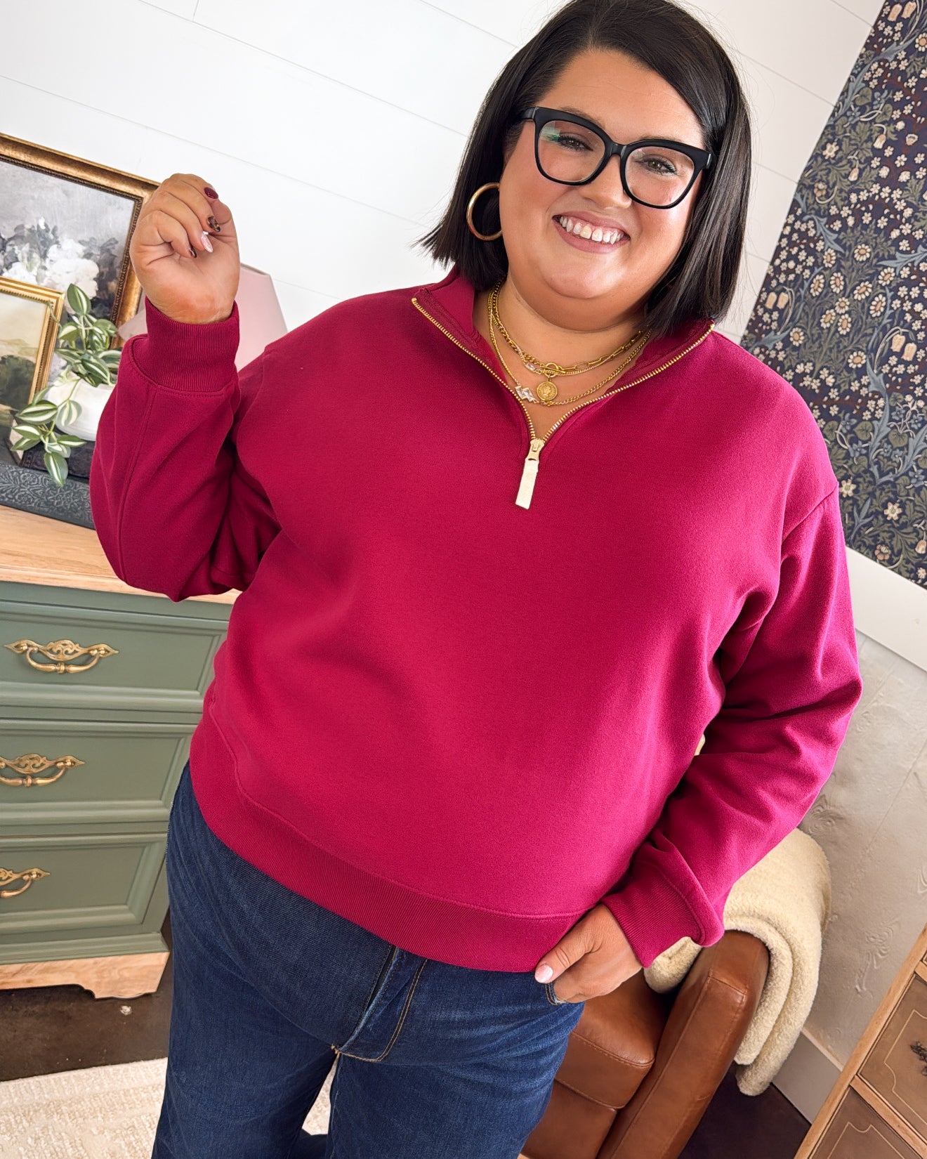 Chill In The Air Quarter Zip Sweatshirt