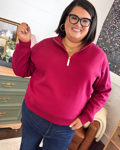 Chill In The Air Quarter Zip Sweatshirt