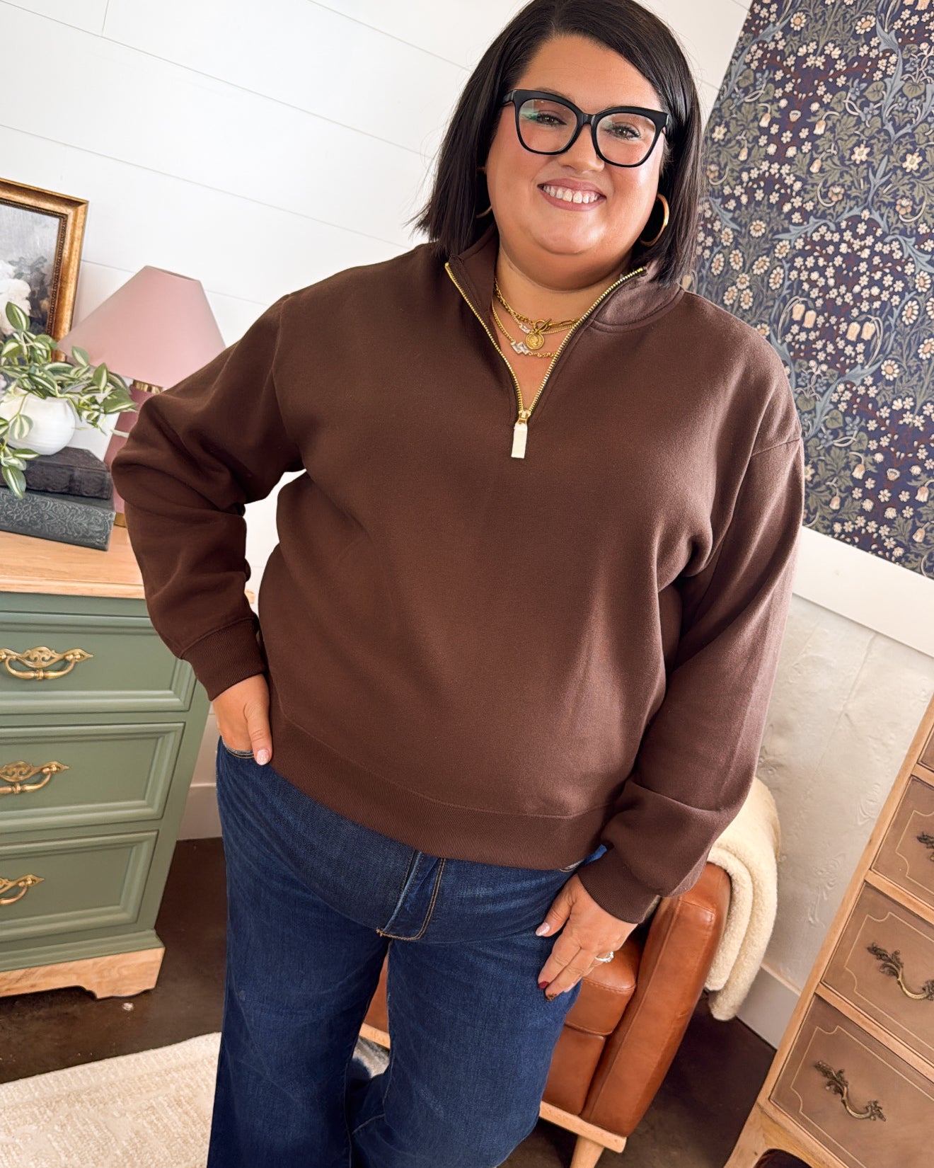 Chill In The Air Quarter Zip Sweatshirt