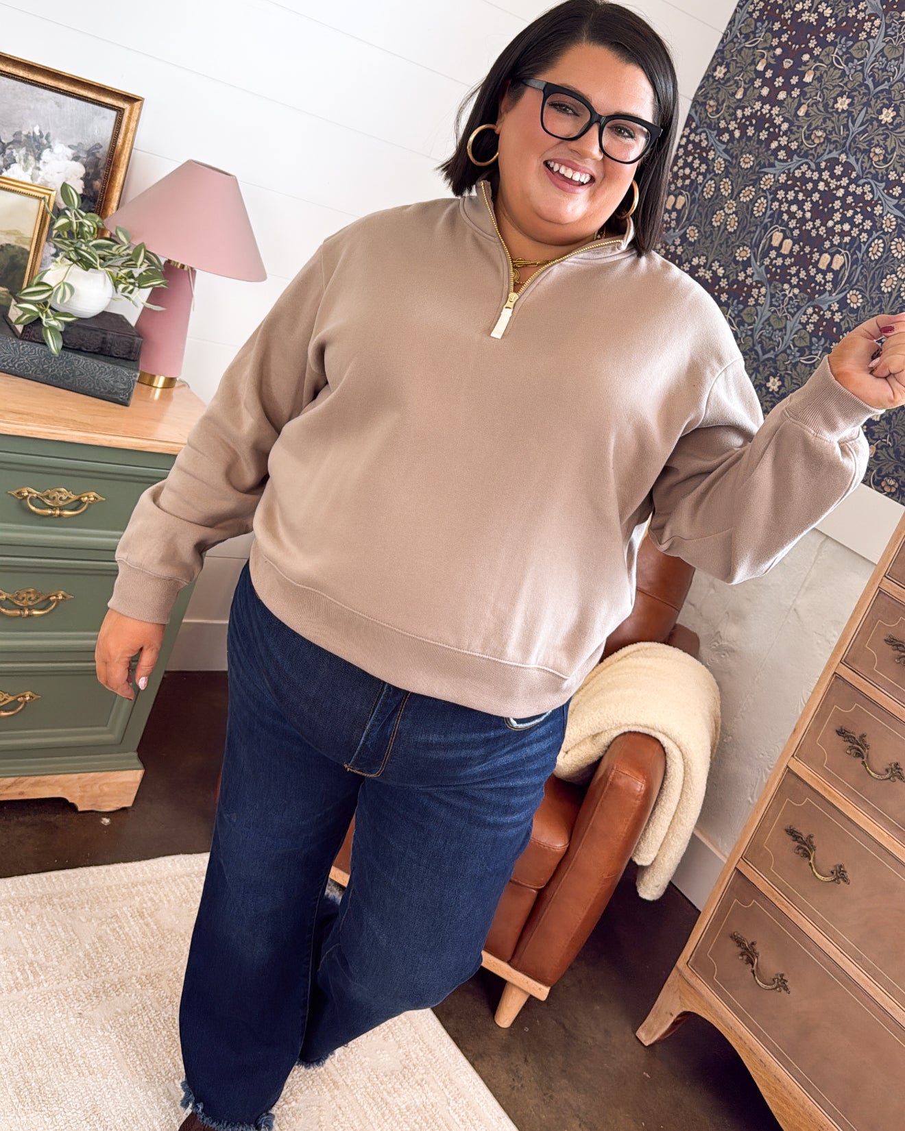 Chill In The Air Quarter Zip Sweatshirt