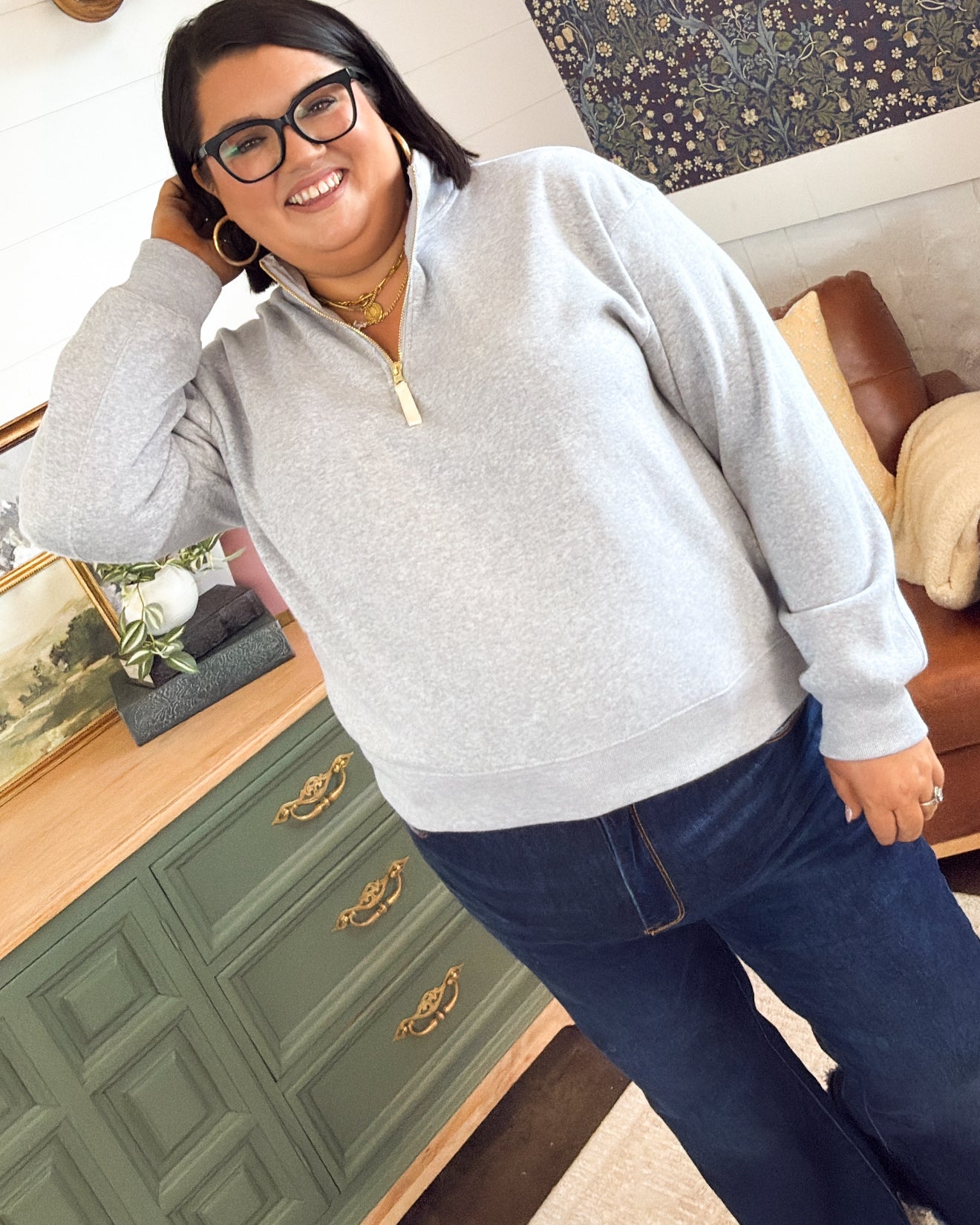 Chill In The Air Quarter Zip Sweatshirt
